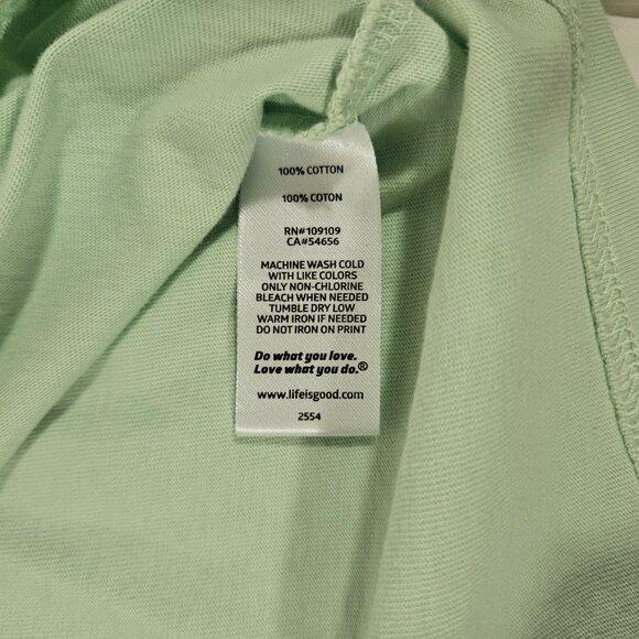 Life is Good Adventure Makes Me Happy Green T-shirt Men's Size Medium ATV Jeep - Picture 6 of 7